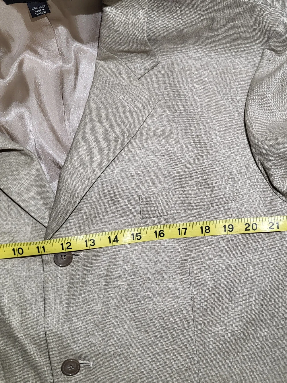J. Crew Men's Light Beige 100% Linen Sport Coat Blazer